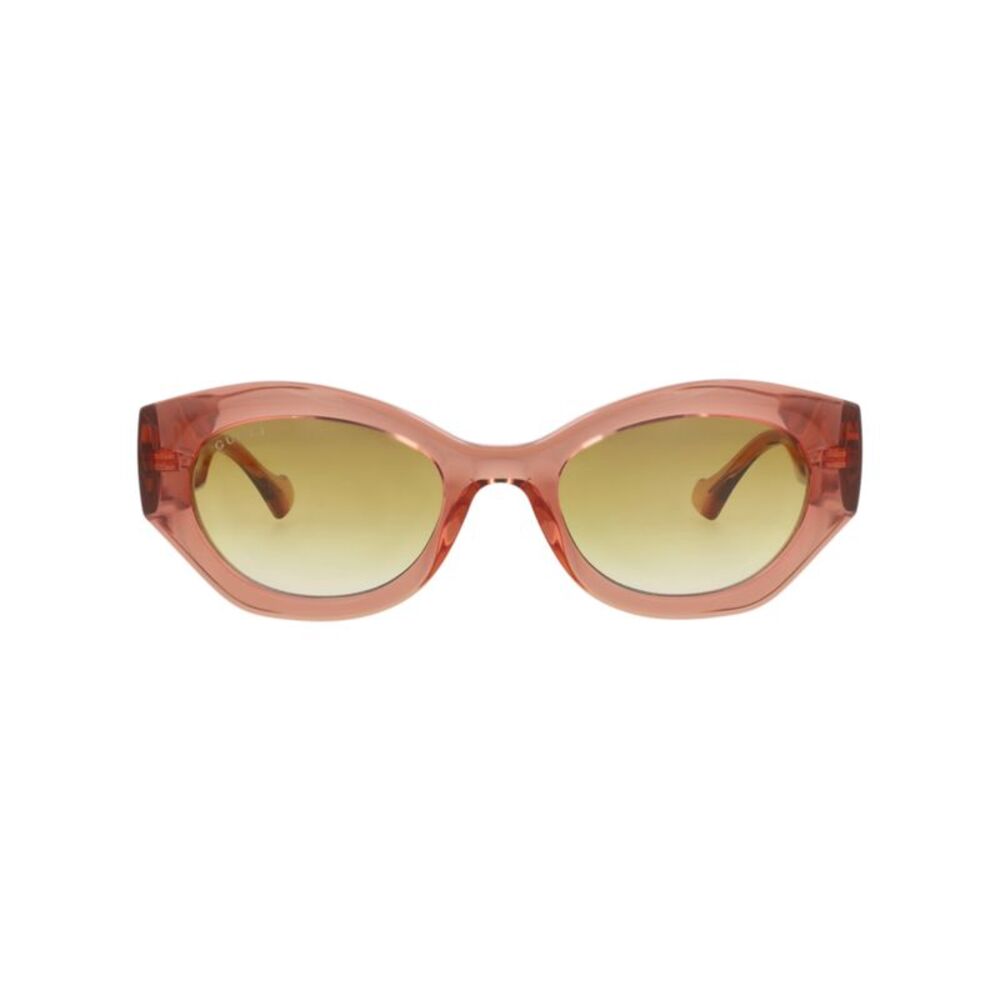 Gucci Round-Frame Injection Sunglasses Brown Womens